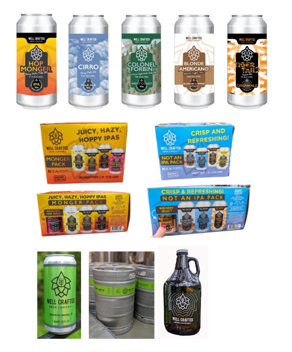 Well Crafted craft-beverage can lineup