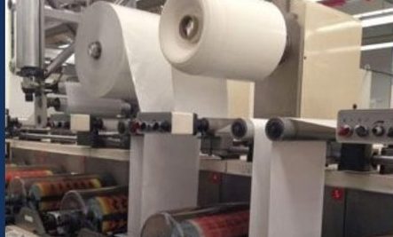 Label printing press in production